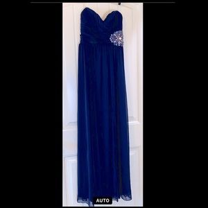 NAVY BLUE STRAPLESS DRESS SIZE 7